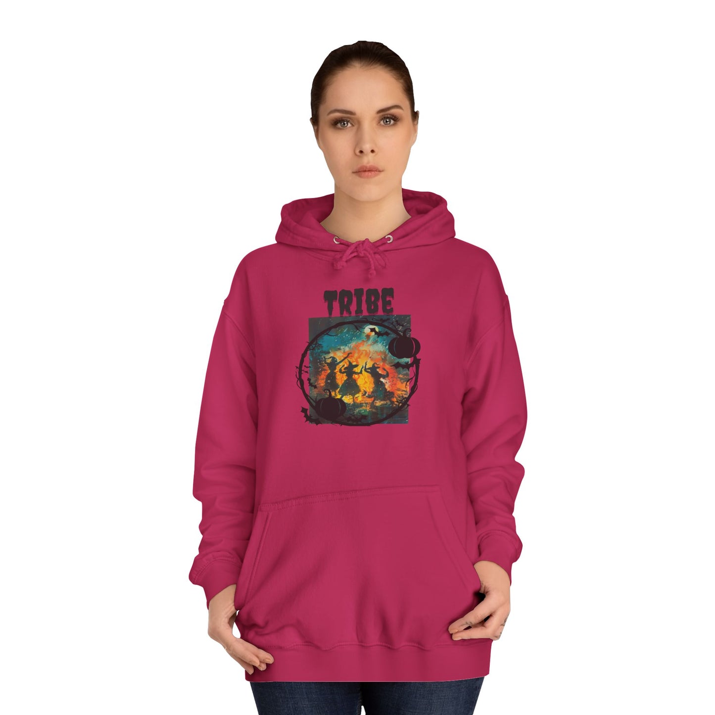 Spooky Tribe, Unisex College Hoodie - Tribe Design, Comfortable Casual Wear, College Apparel, Gift for Students, Perfect for Everyday Use