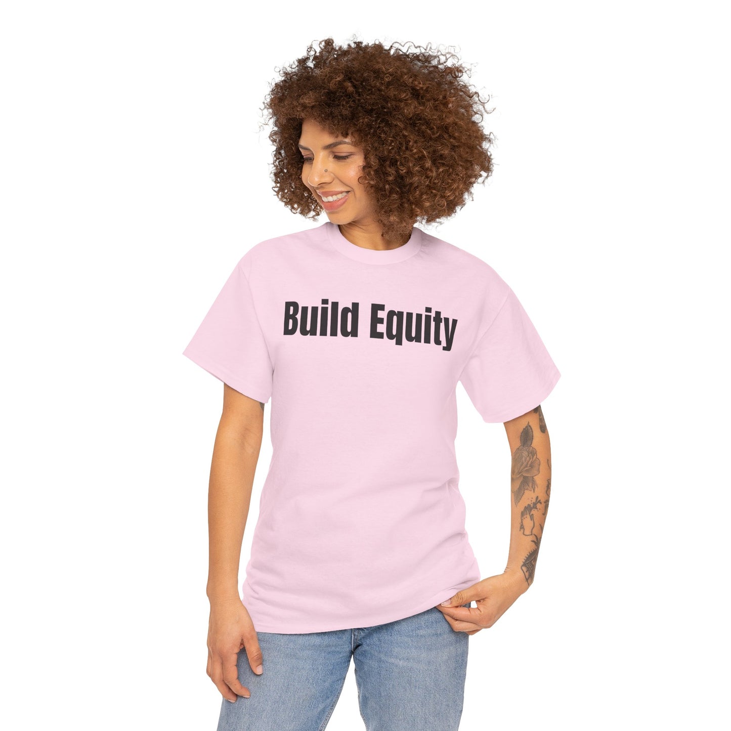 Unisex Heavy Cotton Tee - Build Equity Shirt, Social Justice T-Shirt, Equality Promotion Tee, Gift for Activists, Everyday Wear