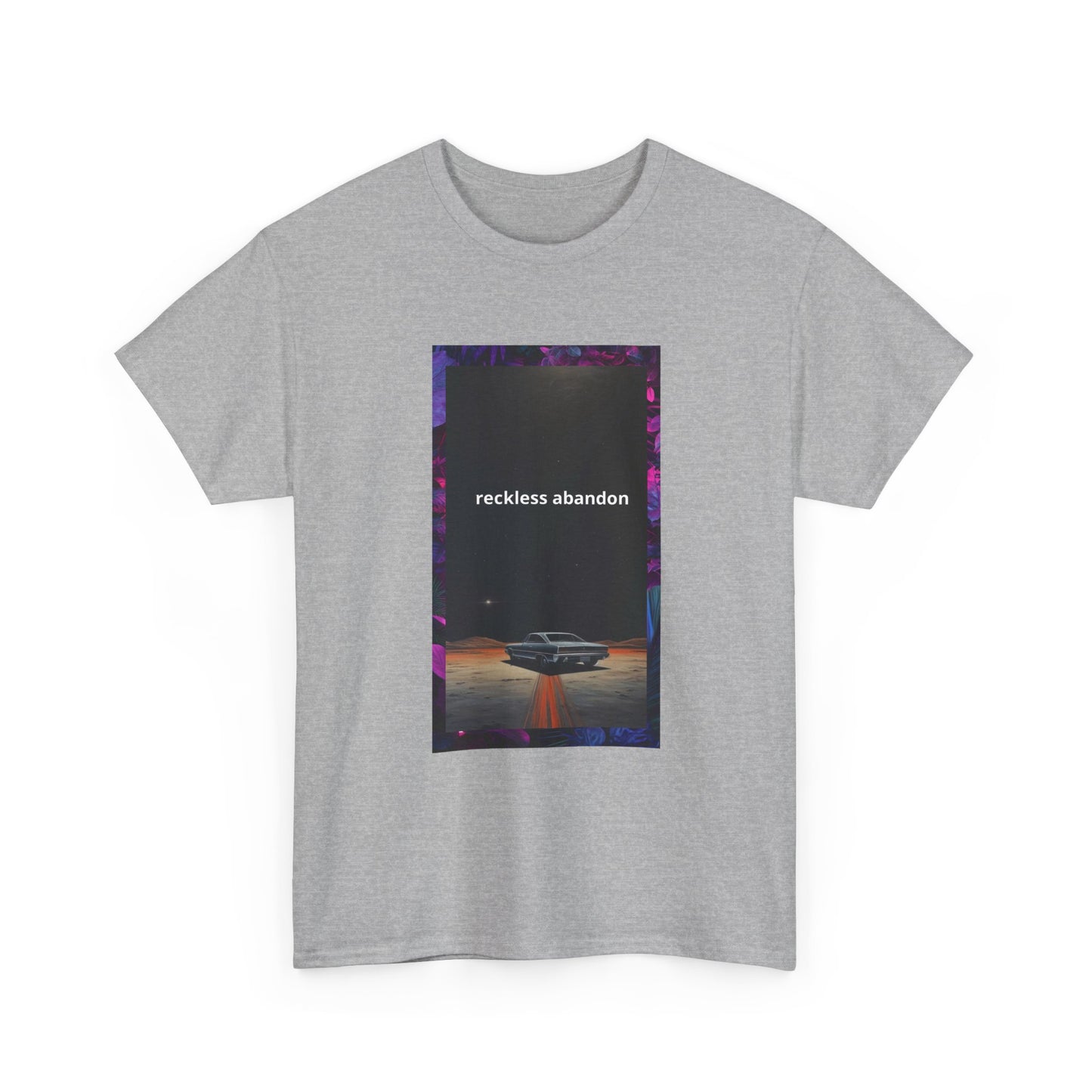 Reckless Abandon Unisex Heavy Cotton Tee, Casual Streetwear, Graphic T-Shirt, Gift for Him/Her, Music Festival Top, Everyday Wear