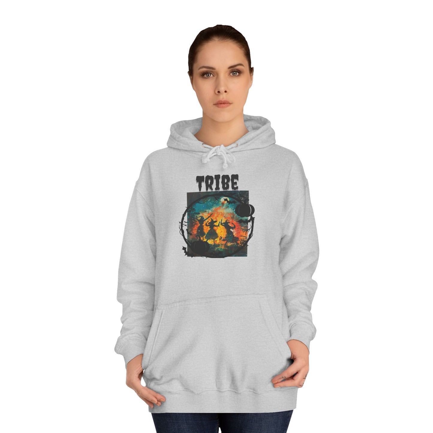 Spooky Tribe, Unisex College Hoodie - Tribe Design, Comfortable Casual Wear, College Apparel, Gift for Students, Perfect for Everyday Use
