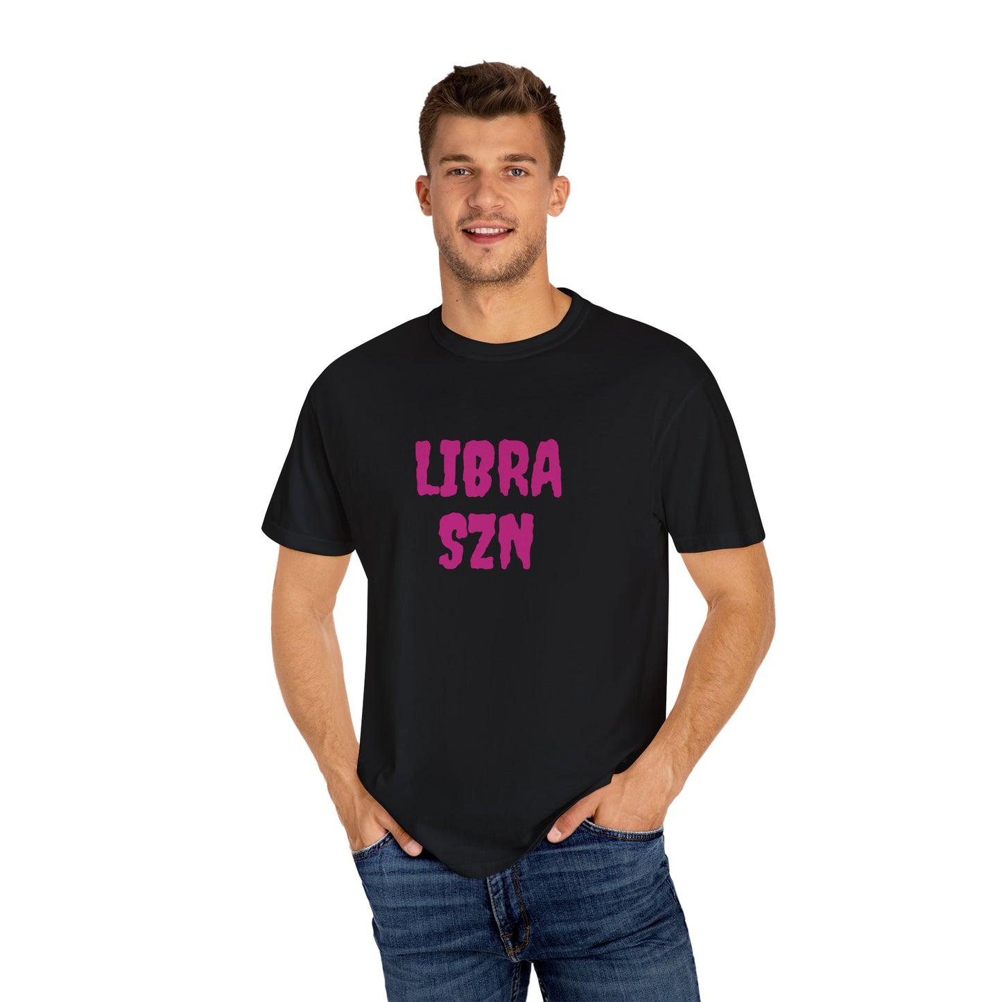 Libra SZN Unisex Garment-Dyed T-Shirt - Astrology Tee, Birthday Gift, Zodiac T-Shirt, Libra Season Apparel, Horoscope Lover Gift