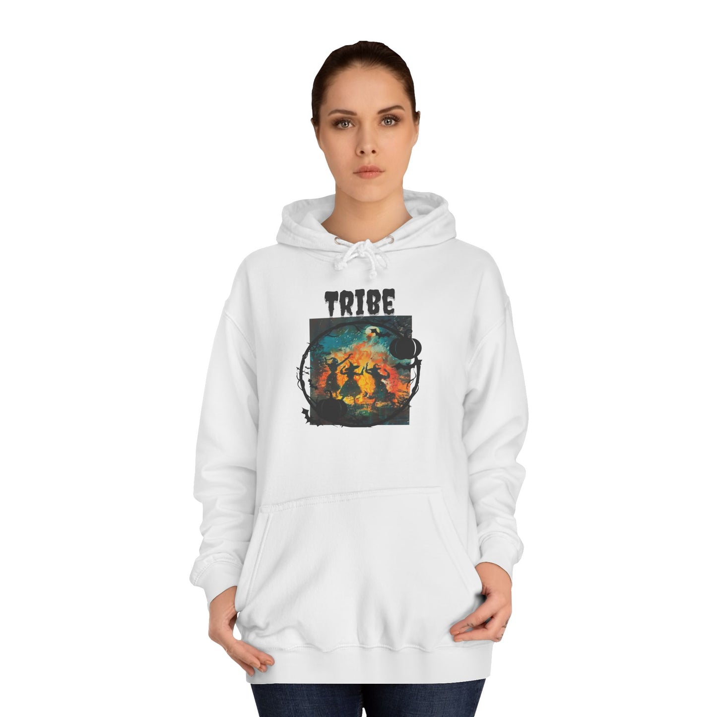 Spooky Tribe, Unisex College Hoodie - Tribe Design, Comfortable Casual Wear, College Apparel, Gift for Students, Perfect for Everyday Use