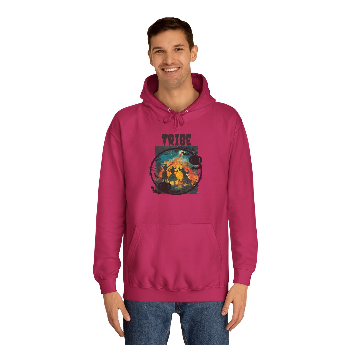Spooky Tribe, Unisex College Hoodie - Tribe Design, Comfortable Casual Wear, College Apparel, Gift for Students, Perfect for Everyday Use