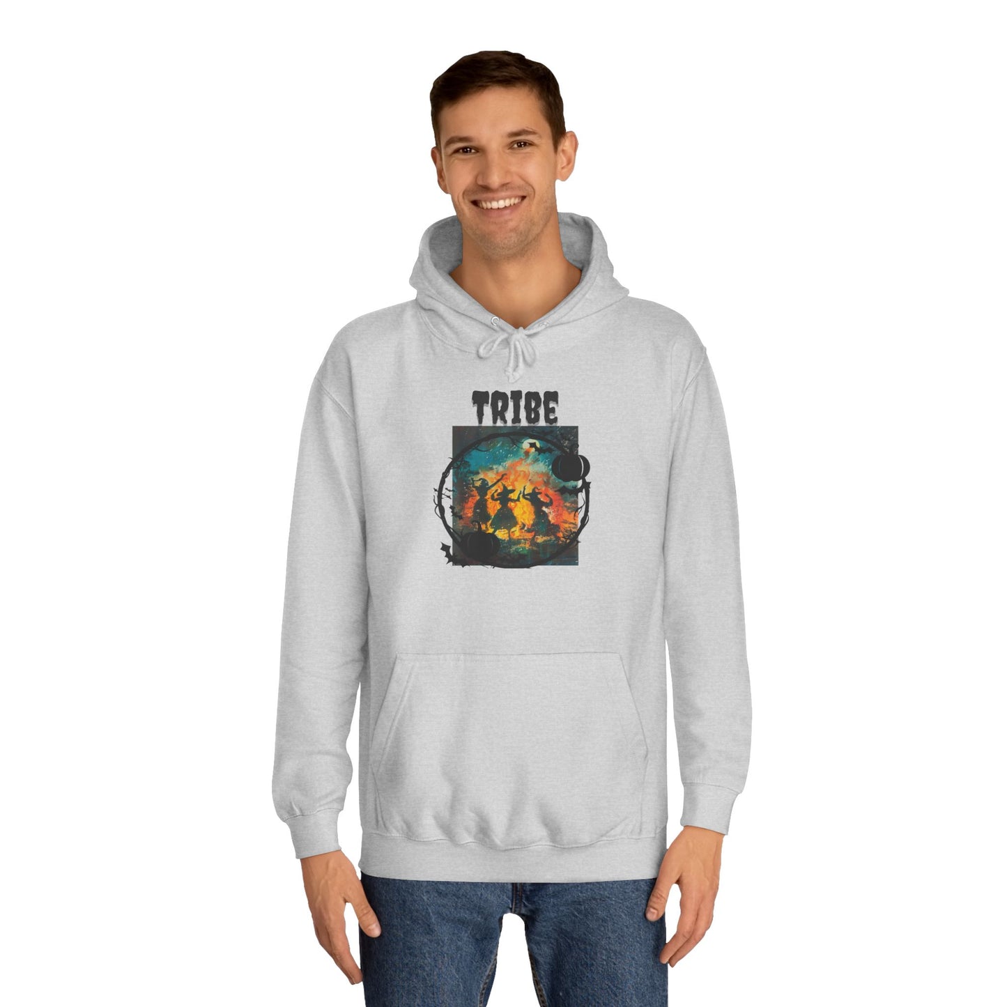 Spooky Tribe, Unisex College Hoodie - Tribe Design, Comfortable Casual Wear, College Apparel, Gift for Students, Perfect for Everyday Use